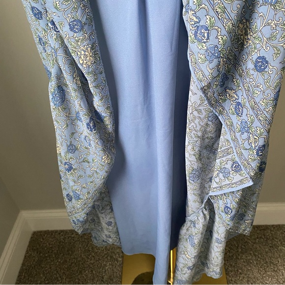 Max Studio blue flowy floral midi dress - Picture 4 of 11